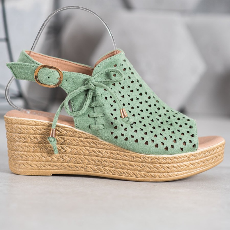 Small Swan Bekväma öppnade sandaler grön 2