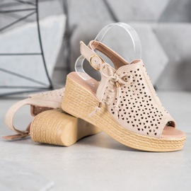 Small Swan Bekväma öppnade sandaler brun 1