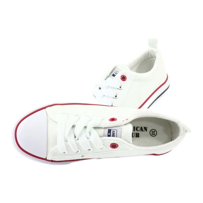 American Club American White Classic LH25 bundna sneakers vit vit 6