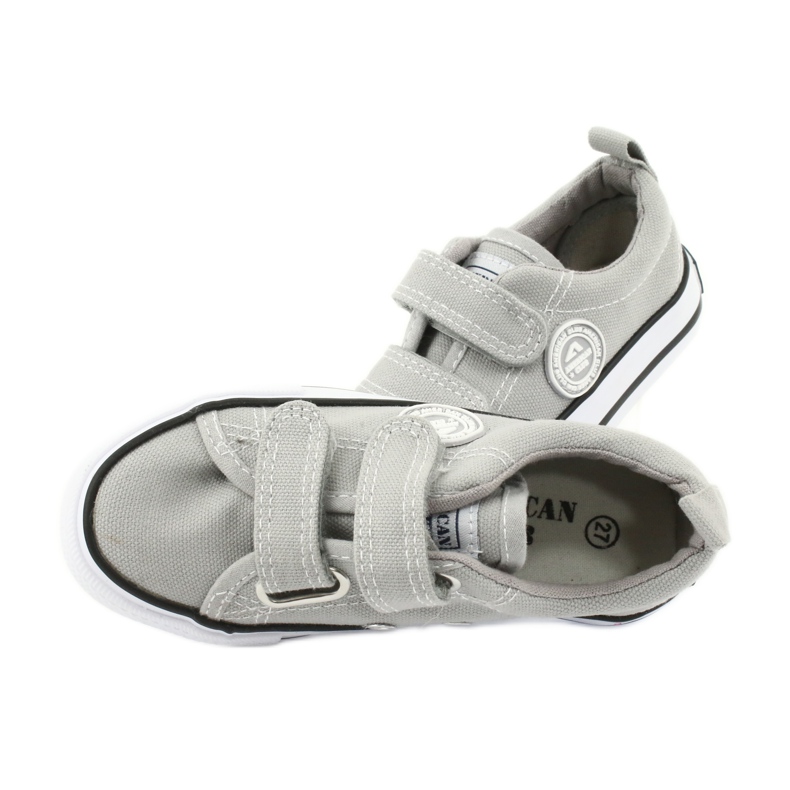 American Club Grå amerikanska LH39 kardborreskor 4