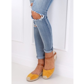 Espadriller på kilar honung S-820 Gul 1