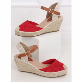 Röda Espadriller på kilar, röda S-819 Röd 1