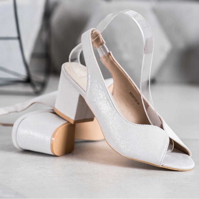 Filippo Casual högklackade sandaler grå 1