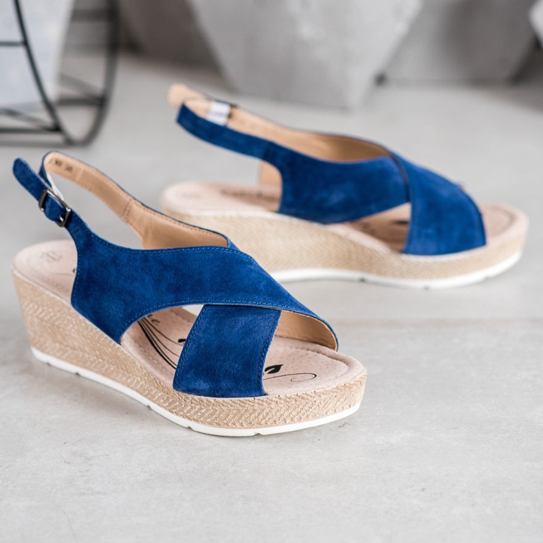 Filippo Lätta lädersandaler blå 1