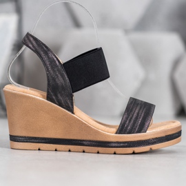 Sea Elves Snygga kilsandaler svart 2