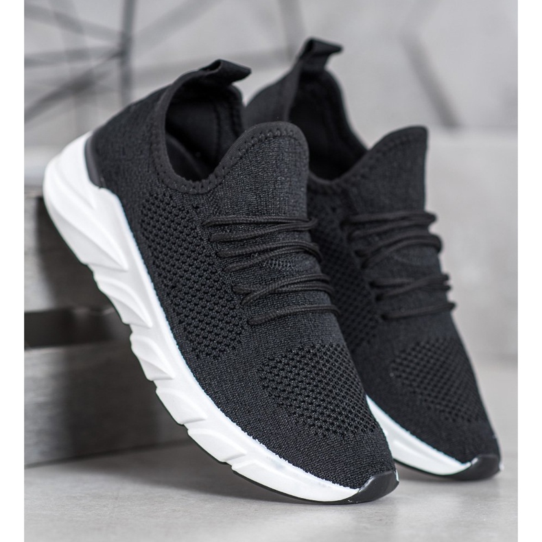 Lemax Textilskor på plattformen svart 2