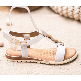 Evento Vita sandaler med prydnader 2