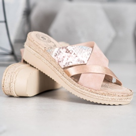 Evento Moderiktiga tofflor i pulverform rosa 1