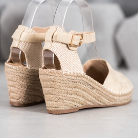 Evento Casual Wedge Sandals brun gul 2