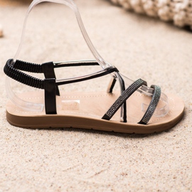 Sea Elves Sandaler med silverprydnader svart 2