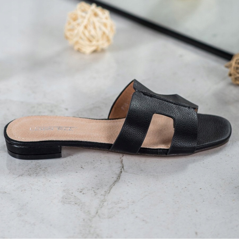 SHELOVET Klassiska Eco Leather Tofflor svart 2