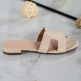 SHELOVET Klassiska Eco Leather Tofflor brun 2