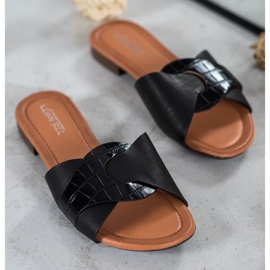 SHELOVET Eleganta Eco Leather Tofflor svart 1