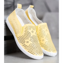GOLL Openwork Yellow Slipons gul 1