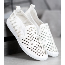 GOLL Openwork White Slipons vit 2