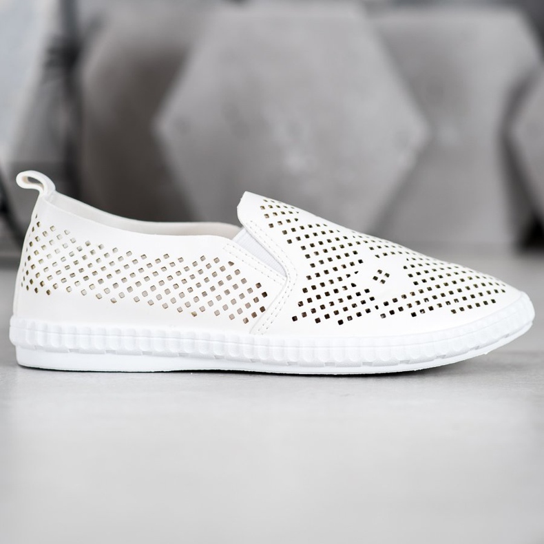 GOLL Openwork White Slipons vit 1