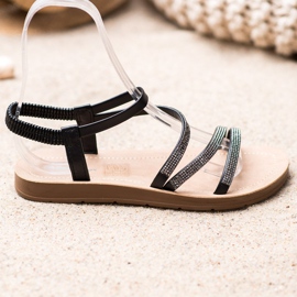 Sea Elves Eleganta slip-on sandaler svart 1