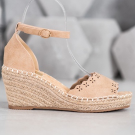 Evento Sandaler med öppet mönster brun 1