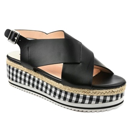 Svarta sandaler på 1507-1-plattformen 1