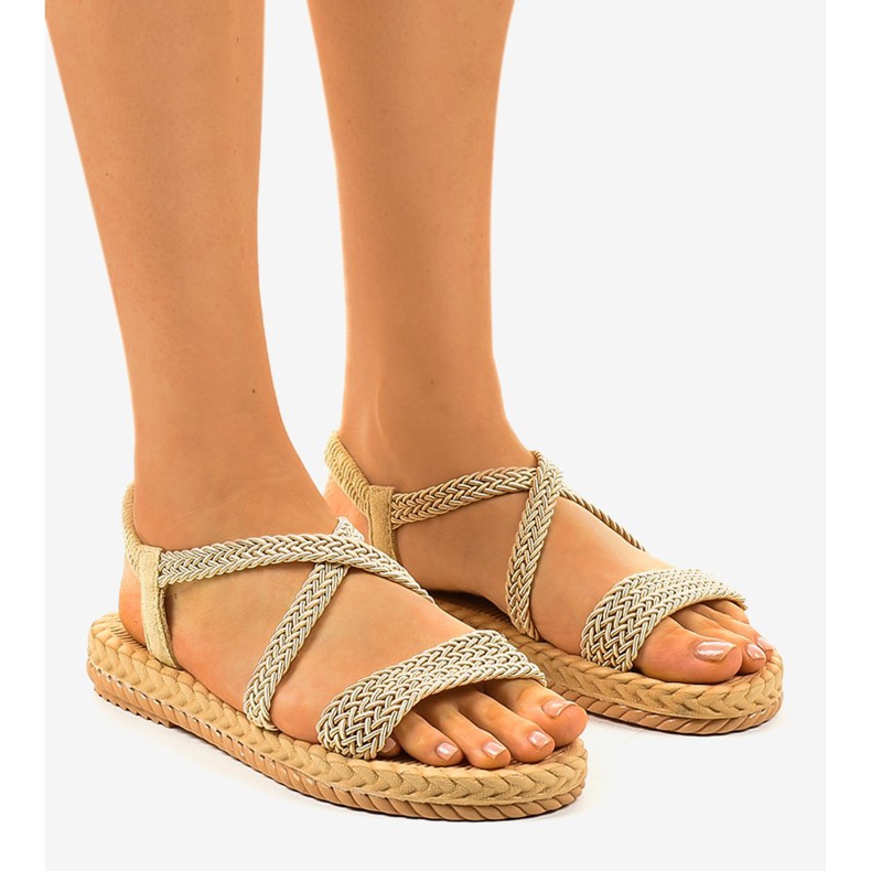 Beige sandaler för damer C602 1