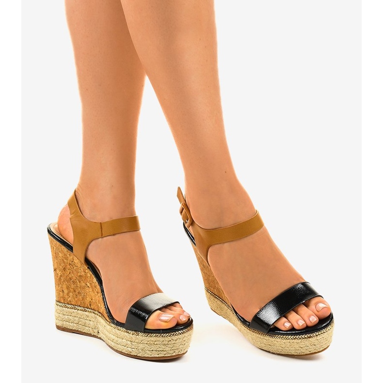Svarta kile sandaler espadrilles VB76063 1