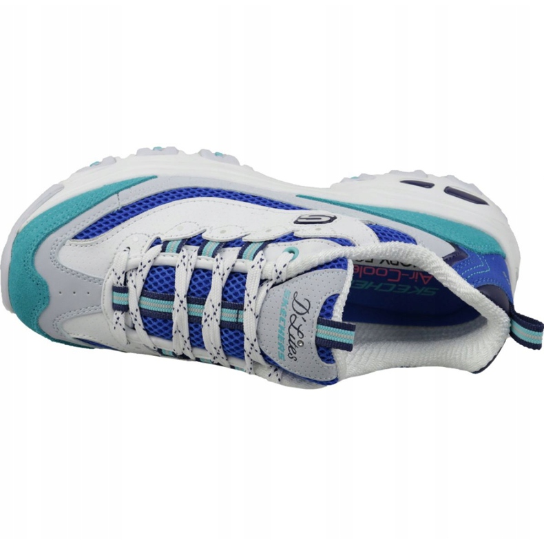 Skechers D'Lites Andra chansen W 13146-WBL vit blå mångfärgad 2
