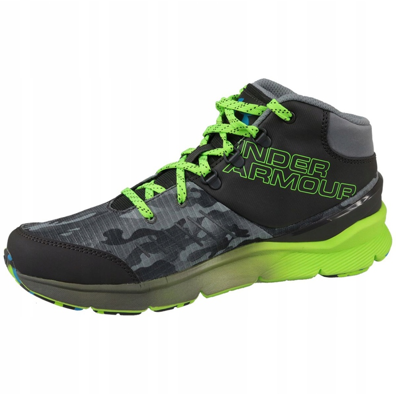 Under Armour Bgs Overdrive Mid K Jr 1266381-019 grå grön 1