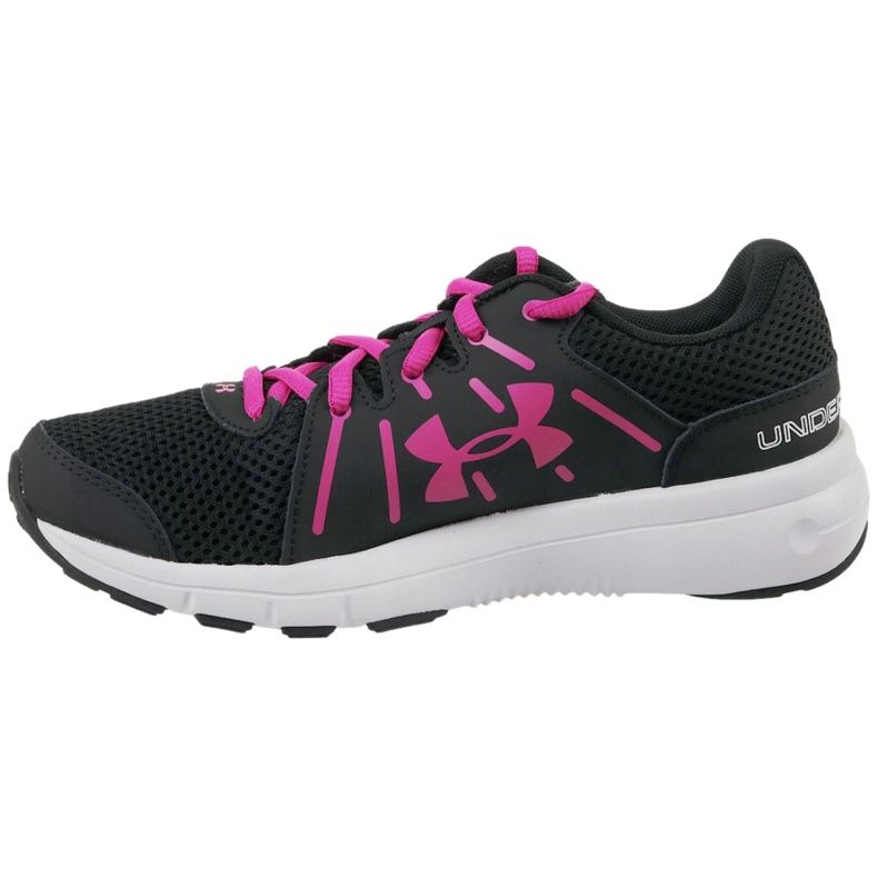 Under Armour W Dash Rn 2 W 1285488-003 skor svart rosa 1