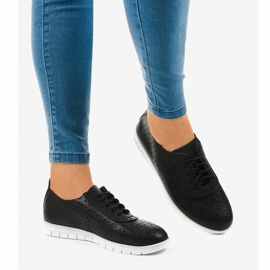 Svarta openwork sneakers JH706-1 2