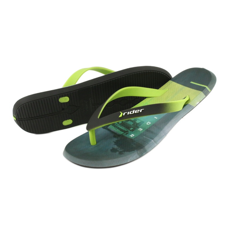 Mäns flip-flops Rider Energy AD 10719 svart blå grå grön 3