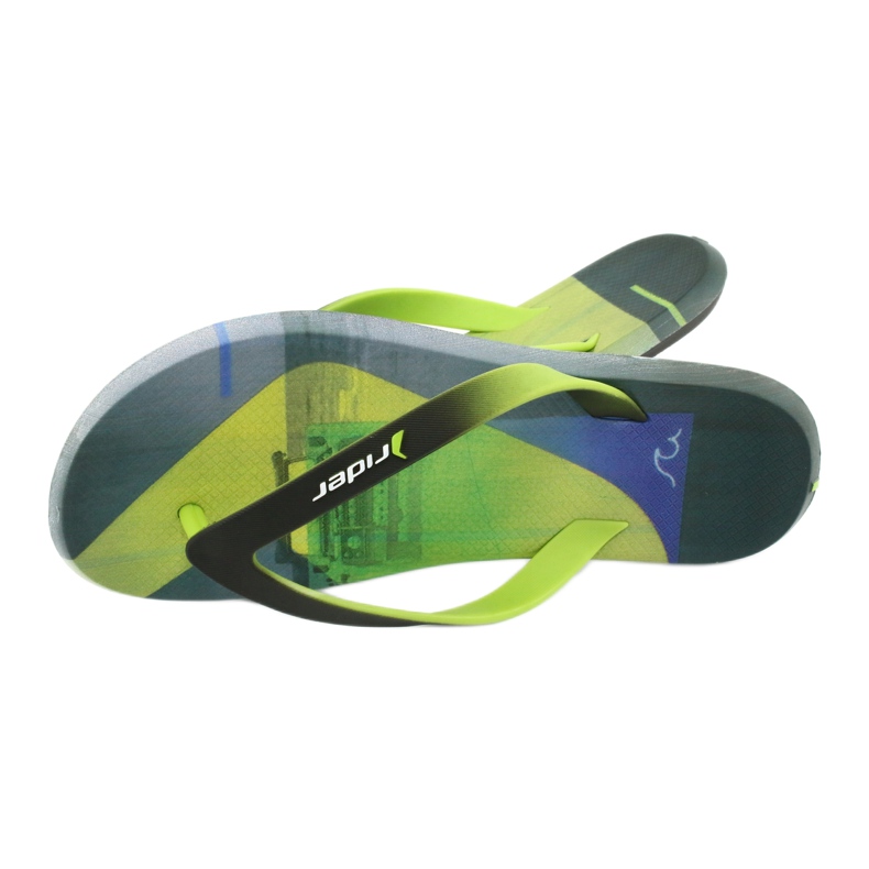 Mäns flip-flops Rider Energy AD 10719 svart blå grå grön 4