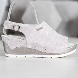 Filippo Läderklädda sandaler grå 2