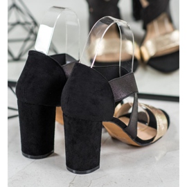 Evento Sandaler med elastiskt band svart gul 1