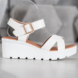 Weide Trendiga sandaler vit 2