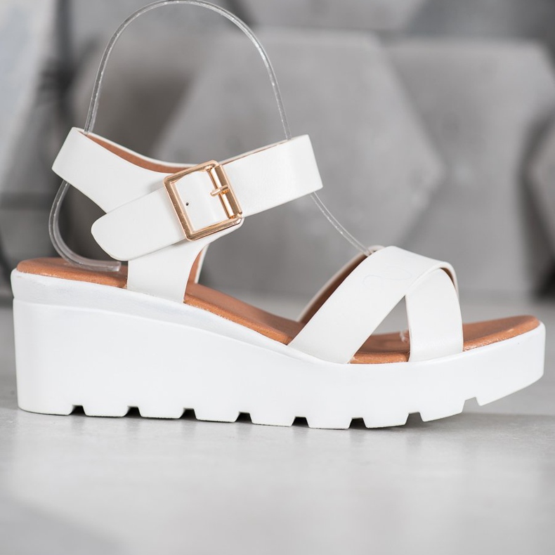 Weide Trendiga sandaler vit 2