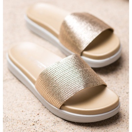 SHELOVET Klassiska gyllene tofflor 1