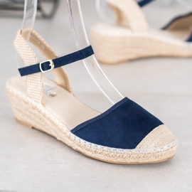 Best Shoes Espadrilles marinblå sandaler 1