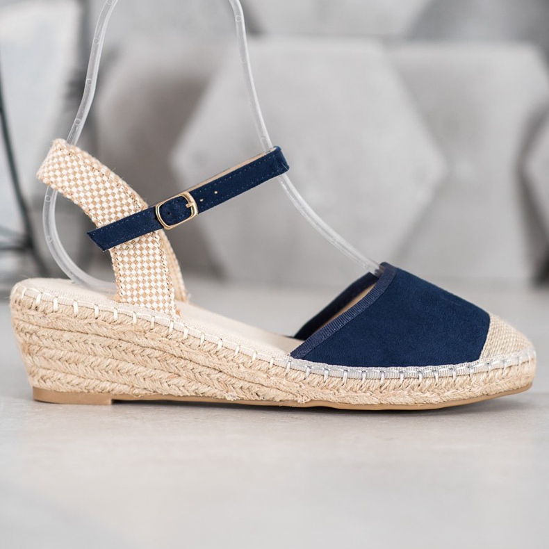 Best Shoes Espadrilles marinblå sandaler 2