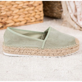 Seastar Openwork Espadrilles med mocka grön 2