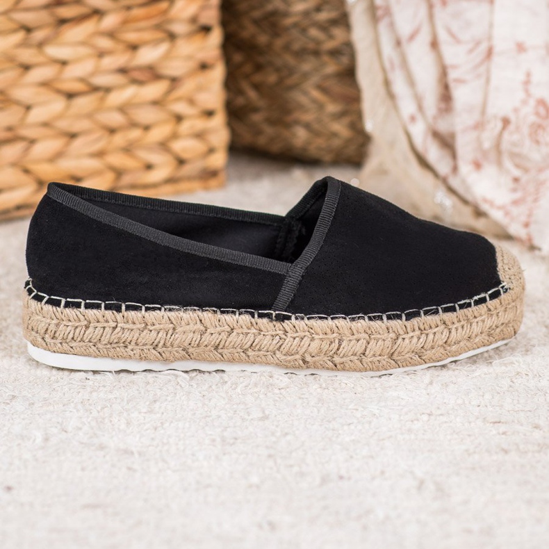 Seastar Openwork Espadrilles med mocka svart 2