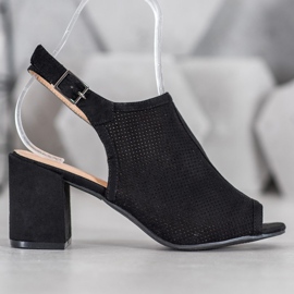 SHELOVET Klassiska stängda sandaler svart 2