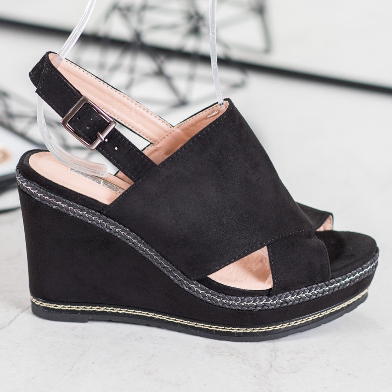 Best Shoes Svarta mode sandaler 2