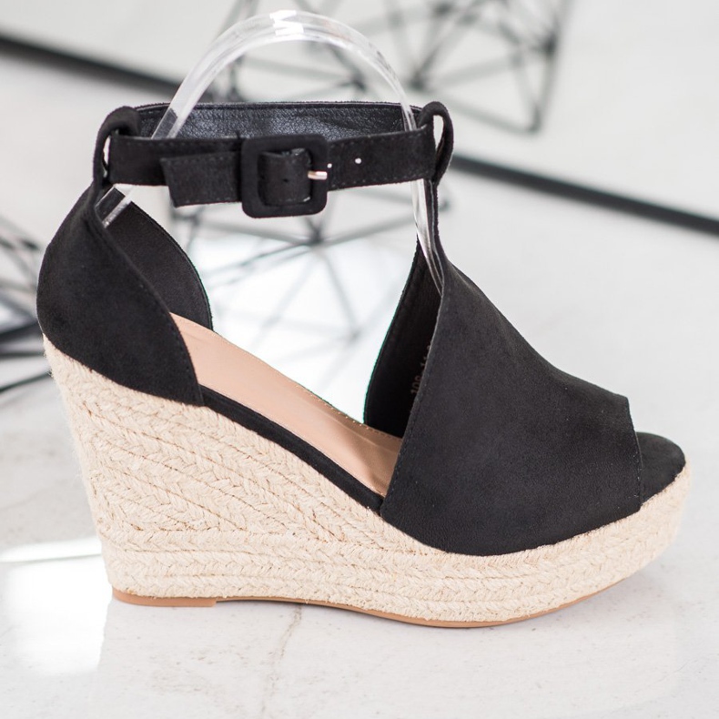 Queen Vivi Uppbyggda kilar i mocka svart 2