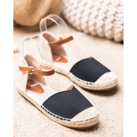 SHELOVET Textil Espadrilles svart 1