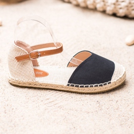 SHELOVET Textil Espadrilles svart 2