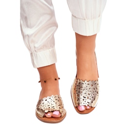 Evento Kvinnors guld-slip-on sandaler jag gillar sommar gyllene 1