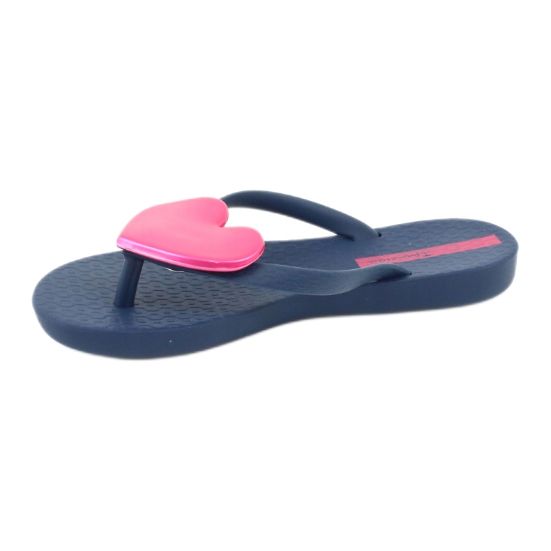 Girls 'Navy Blue Flip -flops med ett rosa hjärta av iPanema 1