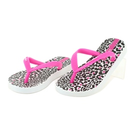 Ipanema 82777 flip-flops med leopardmönster vit svart rosa 2