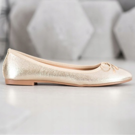 Seastar Eco ballerinor i läder gyllene 1