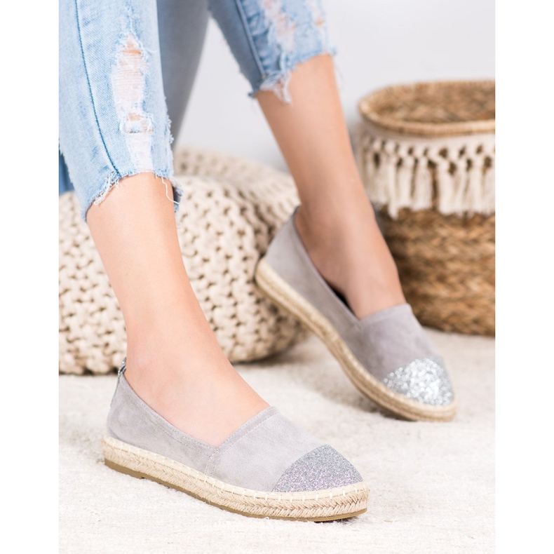 Seastar Espadriller med glitter grå 2